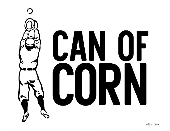 Susan Ball SB1081 - SB1081 - Can of Corn - 16x12 Sports, Can of Corn, Routine Fly Ball, Typography, Signs, Textual Art, Black & White, Masculine from Penny Lane