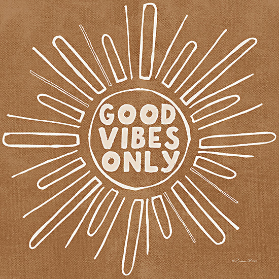 Susan Ball SB1174 - SB1174 - Good Vibes Only - 12x12 Inspirational, Good Vibes Only, Typography, Signs, Motivational, Sun, Sun Rays, Textual Art from Penny Lane