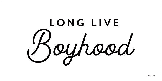 Susan Ball SB1215 - SB1215 - Long Live Boyhood - 18x9 Children, Love Live Boyhood, Typography, Signs, Textual Art, Black & White, Boys from Penny Lane