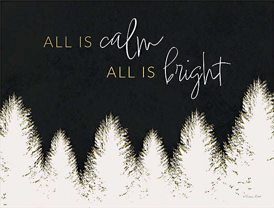 Susan Ball SB1255 - SB1255 - All is Calm - 16x12 Christmas, Holidays, Trees, White Trees, All is Calm, All is Bright, Typography, Signs, Textual Art, Nature, Christmas Music from Penny Lane