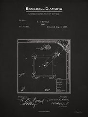 SB1282 - Baseball Diamond Patent - 12x16