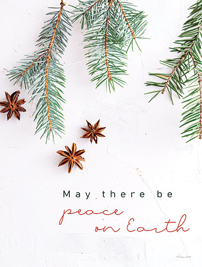 Susan Ball SB1312 - SB1312 - Peace on Earth - 12x16 Christmas, Holidays, Inspirational, May There be Peace on Earth, Typography, Signs, Textual Art, Anise Star Pods Sprigs, Winter from Penny Lane