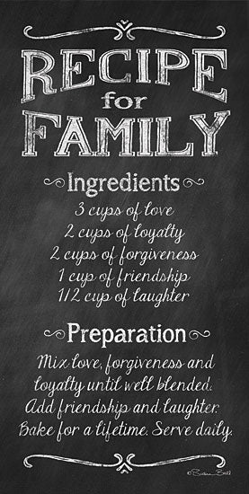 Susan Ball SB291 - Recipe for Family - Recipe, Family, Encouraging, Calligraphy from Penny Lane Publishing