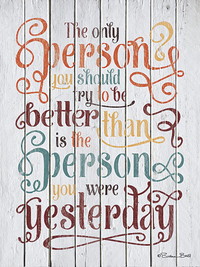 Susan Ball SB378 - The Only Person - Typography, Inspirational, Signs from Penny Lane Publishing