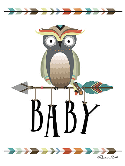 Susan Ball SB420 - Owl Baby - Baby, Owl, Arrow, Signs, Indian from Penny Lane Publishing