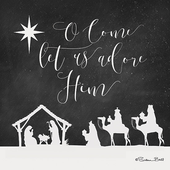 Susan Ball SB522 - O Come Let Us Adore Him  - Nativity, Holiday, Kings, Typography, Star from Penny Lane Publishing