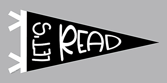 Susan Ball SB886 - SB886 - Let's Read Pennant - 18x9 Let's Read, Pennant, Children, Black & White, School from Penny Lane