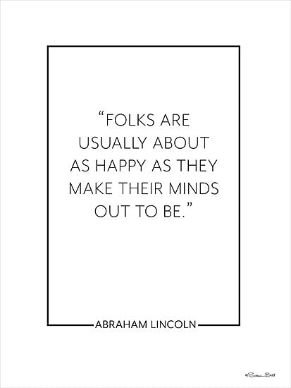 Susan Ball SB945 - SB945 - Happy Minds      - 12x16 Happy Minds, Quotes, Abraham Lincoln, Motivational, Typography, Signs from Penny Lane