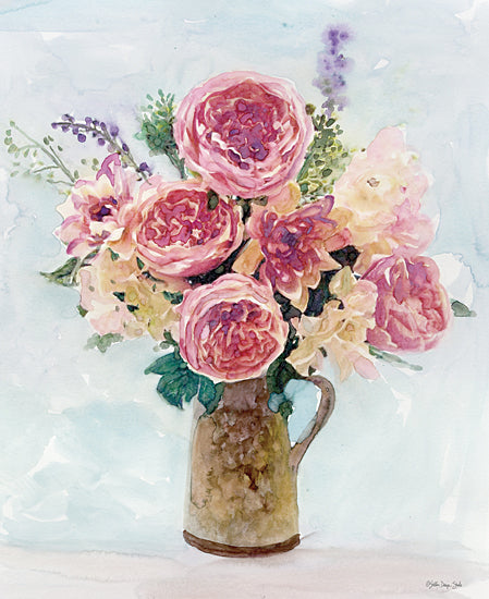 Stellar Design Studio SDS1020 - SDS1020 - Pink Florals 1 - 12x12 Flowers, Pink Flowers, Pitcher, Bouquet, Blooms, Farmhouse/Country from Penny Lane