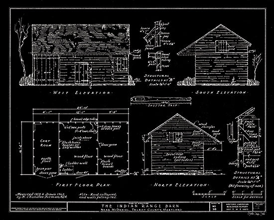 Stellar Design Studio SDS1031 - SDS1031 - Indian Range Barn - 16x12 Barn, Indian Range Barn, Blueprints, Typography, Signs, Textual Art, Black & White from Penny Lane