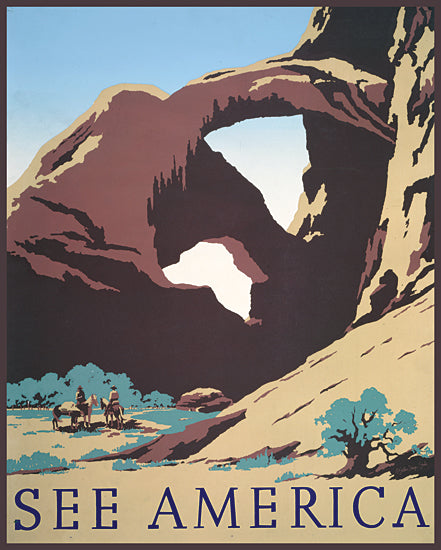 Stellar Design Studio SDS1063 - SDS1063 - See America - 12x16 See America, Poster, USA, Travel, West, Cowboys, Graphics, Typography, Signs from Penny Lane