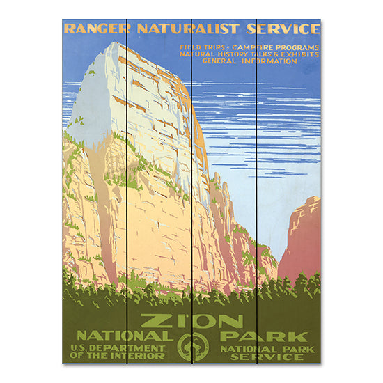 Stellar Design Studio SDS1064PAL - SDS1064PAL - Zion National Park - 12x16 Zion National Park, Utah, Parks, Poster, America, USA, Travel, Typography, Signs from Penny Lane
