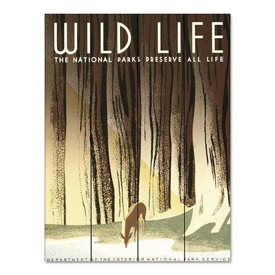 Stellar Design Studio SDS1065PAL - SDS1065PAL - Wild Life - 12x16 Wild Life, Deer, Poster, National Parks, Trees, Abstract, Typography, Signs from Penny Lane