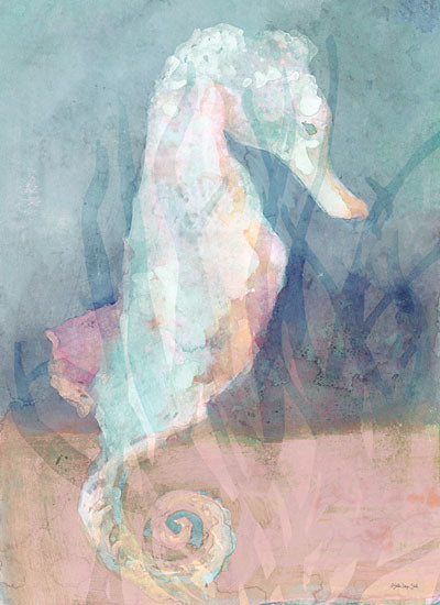 Stellar Design Studio SDS1082 - SDS1082 - Seahorse I - 12x16 Abstract, Coastal, Seahorse, Watercolor from Penny Lane