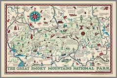 SDS1127 - Great Smoky Mountains National Park Map II - 18x12