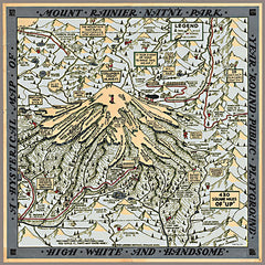 SDS1128 - Mount Rainier National Park Map - 12x12