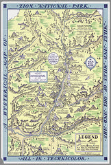 SDS1136 - Zion National Park Map - 12x18