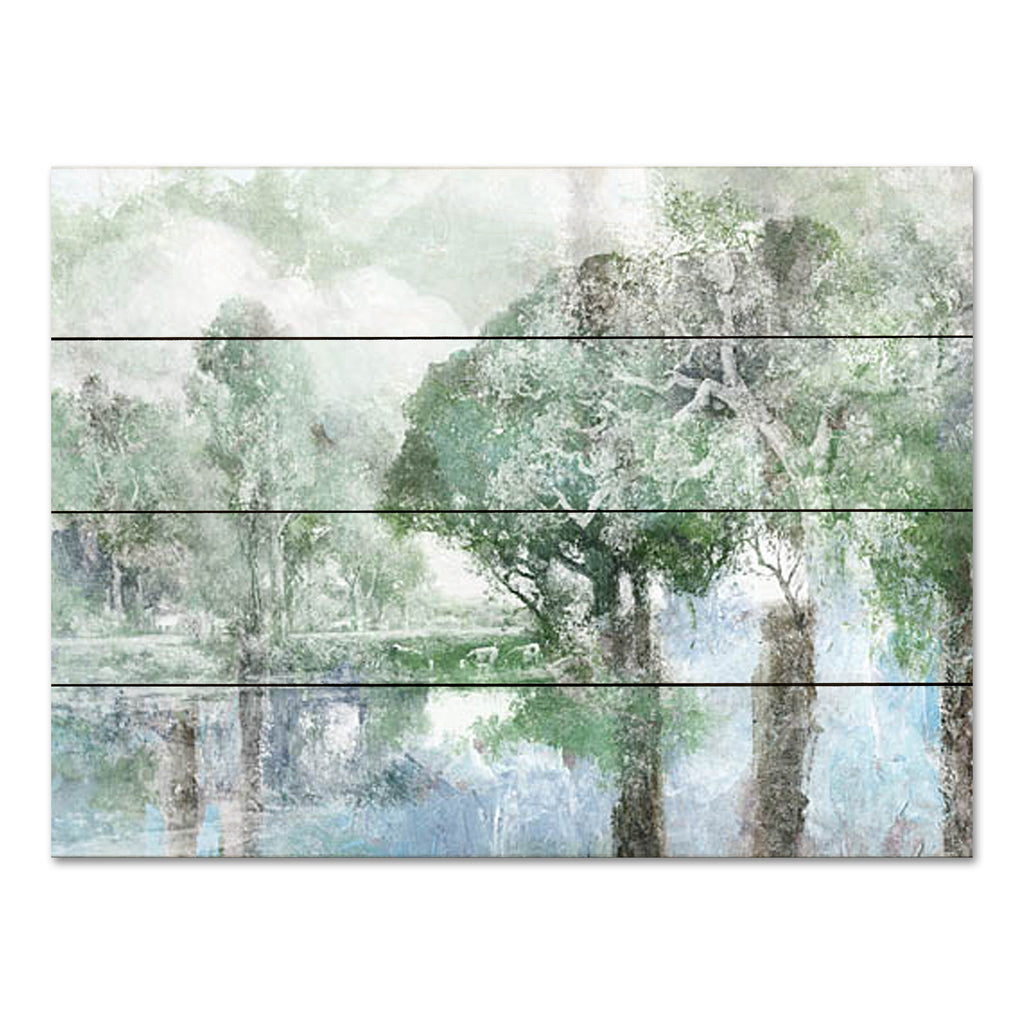 Stellar Design Studio SDS1140PAL - SDS1140PAL - Behind the Trees 1 - 16x12 Abstract, Landscape, Trees, Reflection, Lake, Nature from Penny Lane