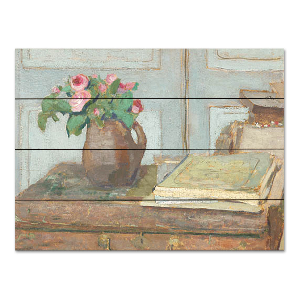 Stellar Design Studio SDS1151PAL - SDS1151PAL - Artist Paint Box with Flowers - 16x12 Abstract, Still Life, Paintbox, Flowers, Pink Flowers, Books from Penny Lane