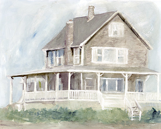 Stellar Design Studio SDS1208 - SDS1208 - House on the Cape 1 - 16x12 House, Front Porch, House on Cape Cod, Watercolor, Travel, Abstract from Penny Lane
