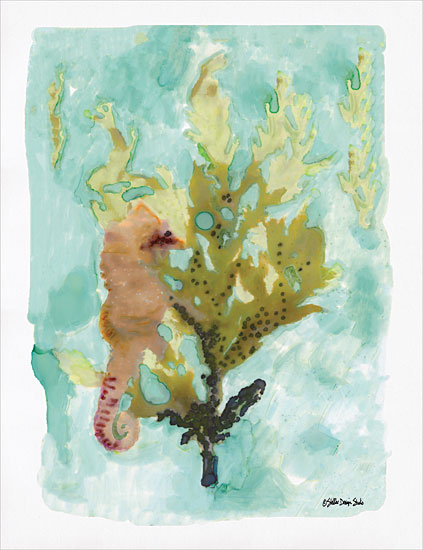 Stellar Design Studio SDS122 - SDS122 - Seahorse 1 - 12x16 Seahorse, Seaweed, Abstract, Modern from Penny Lane