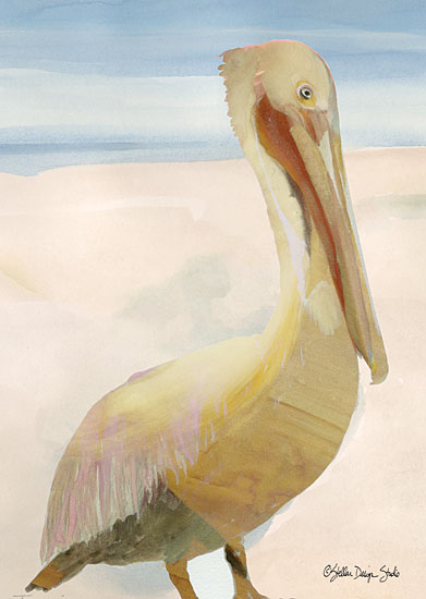 Stellar Design Studio SDS125 - SDS125 - Pelican 1 - 12x18 Portrait, Pelican, Beach, Coastal from Penny Lane