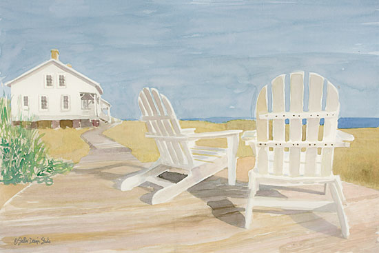 Stellar Design Studio SDS127 - SDS127 - Beach Chairs 1 - 18x12 Beach House, Beach Chairs, Walkway, Beach, Coastal from Penny Lane