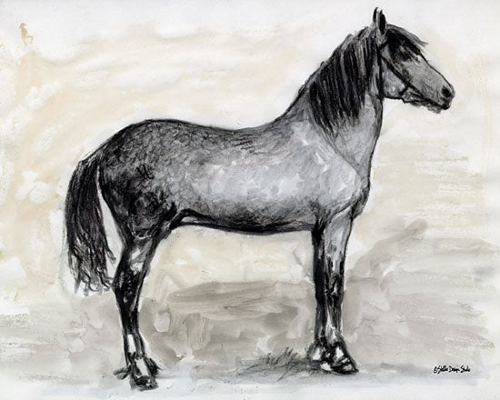 Stellar Design Studio SDS130 - SDS130 - Horse Study 1 - 16x12 Horse, Portrait, Black & White, Drawing from Penny Lane