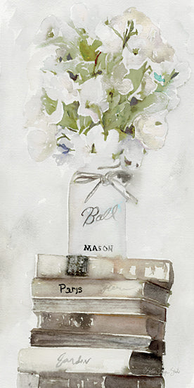 Stellar Design Studio SDS259 - SDS259 - Parisian Pot 4 - 9x18 Parisian Flower Pot, Flowers, Books, Still Life from Penny Lane