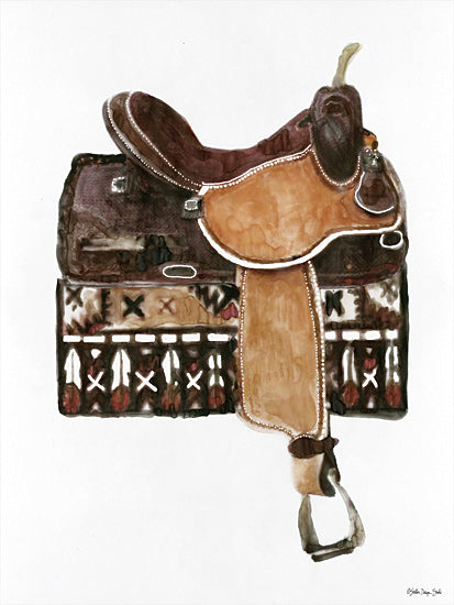 Stellar Design Studio SDS287 - SDS287 - Saddle 1 - 12x16 Saddle, Horses, Western from Penny Lane