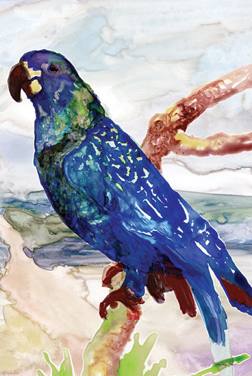 Stellar Design Studio SDS372 - SDS372 - Blue Parrot on Branch 2 - 12x18 Parrot, Branch, Portrait from Penny Lane