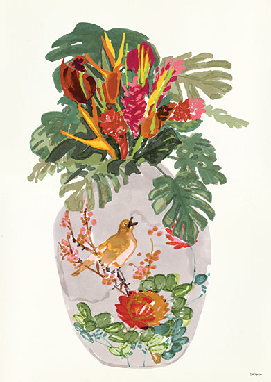 Stellar Design Studio SDS568 - SDS568 - Tropical Vase I - 12x16 Vase, Tropical Flowers, Flowers, Palm Leaves from Penny Lane