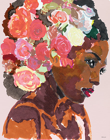 Stellar Design Studio SDS597 - SDS597 - Vanessa - 12x16 Lady, Flowers, Tropical, Figurative, Lady's Face, Caribbean from Penny Lane
