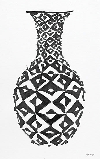 Stellar Design Studios SDS600 - SDS600 - Tile Vase 1     - 12x18 Vase, Tile Vase, Contemporary, Abstract, Black & White from Penny Lane