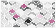 SDS607 - Fuchsia and Gray Pattern - 18x9
