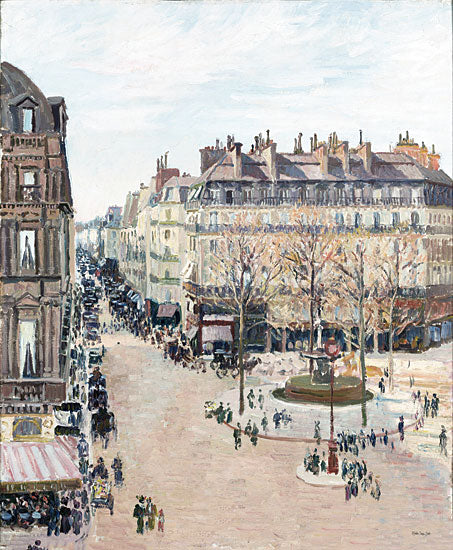 Stellar Design Studio SDS699 - SDS699 - La Rue Saint Honore - 12x16 Rue Saint Honore, Paris, France, City Streets, Buildings, Vintage, Horse and Buggy, People, Travel from Penny Lane