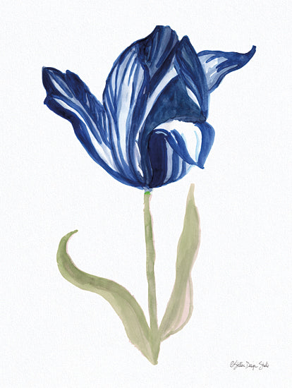 Stellar Design Studio SDS730 - SDS730 - Blue Flower Stem I - 12x18 Blue Flower Stem, One Flower, Blue Flower, Single Flower, Bloom, Botanical from Penny Lane