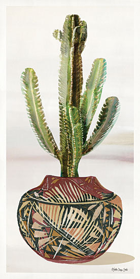 Stellar Design Studio SDS782 - SDS782 - Cactus in Pot 1   - 9x18 Cactus, Vase, Southwestern, Earth Tones from Penny Lane