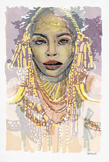 Stellar Design Studio SDS833 - SDS833 - The Queen - 12x18 Black Art, African Queen, Abstract, Royalty, Headdress from Penny Lane