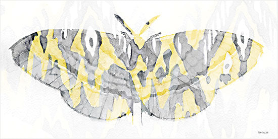 Stellar Design Studio SDS847 - SDS847 - Yellow-Gray Patterned Moth 1 - 18x9 Moth, Black, Yellow, White, Patterns, Insects, Abstract from Penny Lane