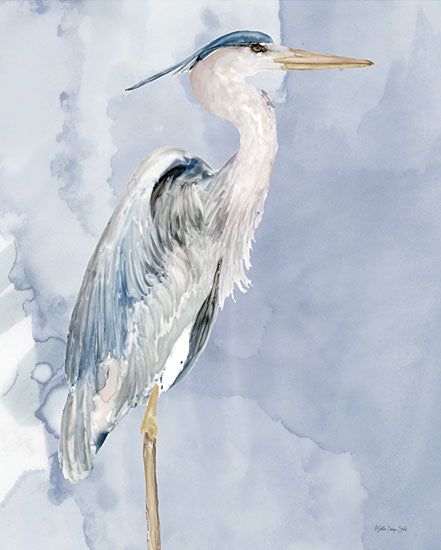 Stellar Design Studio SDS904 - SDS904 - Heron 3 - 12x16 Heron, Birds, Coastal, Watercolor, Blue & White from Penny Lane