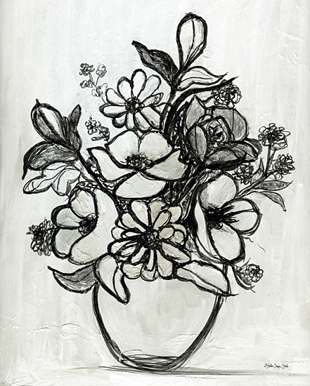 Stellar Design Studio SDS938 - SDS938 - Arrangement in Ink - 12x16 Abstract, Flowers, Bouquet, Black & White, Ink Drawing from Penny Lane