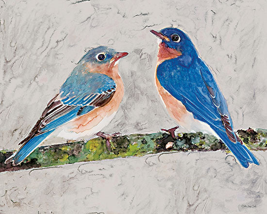 Stellar Design Studio SDS992 - SDS992 - Eastern Bluebirds 2 - 16x12 Bluebirds, Birds, Tree Branch, Abstract from Penny Lane