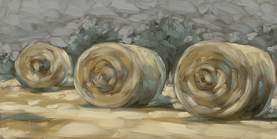 Sara G. Designs SGD124 - SGD124 - Rolling Away - 18x9 Farm, Hay Bales, Row of Hay Bales, Abstract from Penny Lane