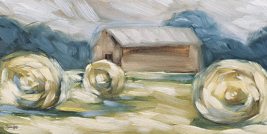 Sara G. Designs SGD126 - SGD126 - Rolling Hills 2 - 18x9 Farm, Hay Bales, Barn, Field of Hay Bales, Abstract, Landscape from Penny Lane