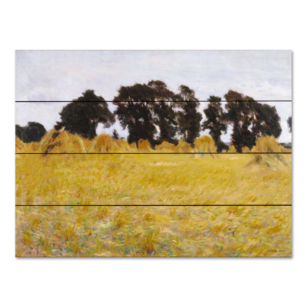 Seven Trees Design ST1002PAL - ST1002PAL - The Field - 16x12 Abstract, Landscape, Trees, Haybales, Fall, Autumn, Harvest from Penny Lane