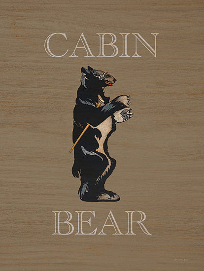 Seven Trees Design ST1022 - ST1022 - Cabin Bear - 12x16 Lodge, Cabin Bear, Bear, Whimsical, Typography, Signs, Textual Art from Penny Lane