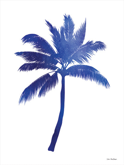 Seven Trees Design ST748 - ST748 - Blue Palm Tree III - 12x16 Palm Tree, Blue & White, Coastal, Trees from Penny Lane