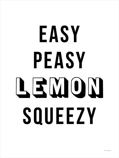 Seven Trees Design ST837 - ST837 - Easy Peasy Lemon Squeezy - 12x16 Easy Peasy Lemon Squeezy, Humorous, Signs, Black & White from Penny Lane