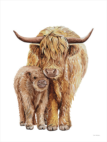 Seven Trees Design ST839 - ST839 - Baby Yak and Mom - 12x16 Animals, Yak, Calf, Mother and Calf from Penny Lane